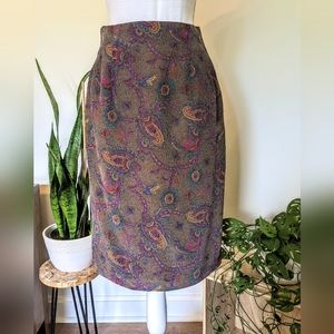 Vintage paisley skirt sz 6